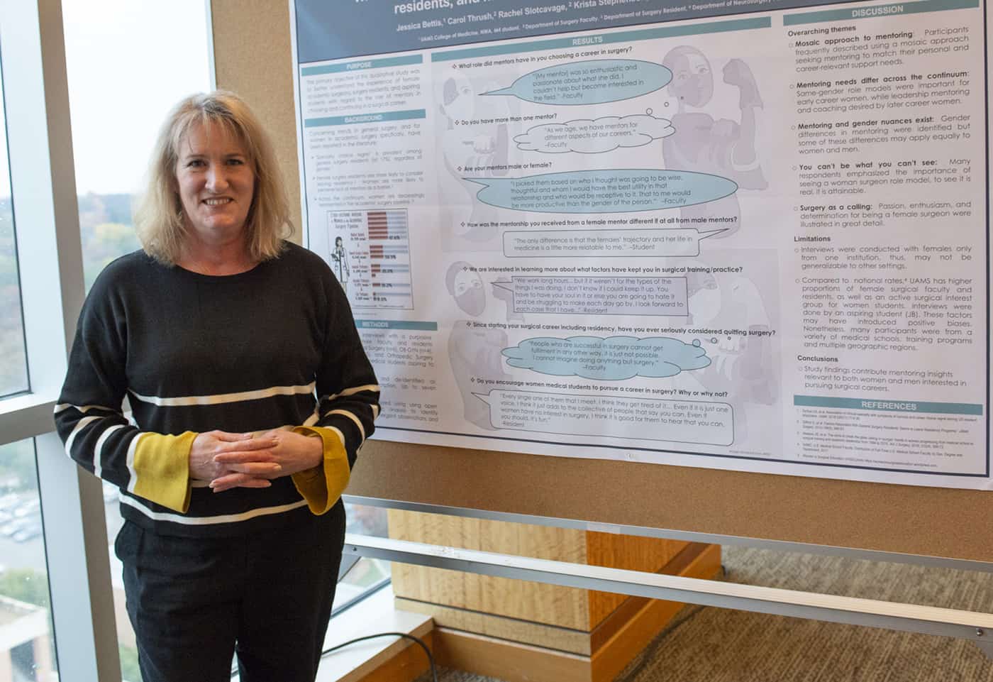 Carol Thrush, Ed.D. with research poster