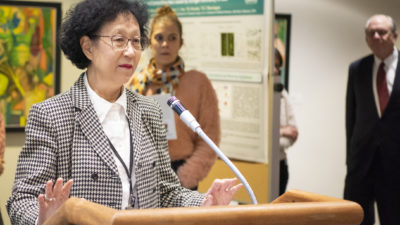 Shuk-Mei Ho, Ph.D., UAMS Vice Chancellor for Research and Innovation (above, file photo), and Laura James, M.D., director of the UAMS Translational Research Institute, announced the inaugural class of Research Academy Scholars.