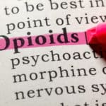 Stock art: "opioids" highlighted in textbook