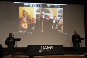 Medical students were hooded remotely by friends and family as the celebrated graduation at a virtual convocation with faculty.