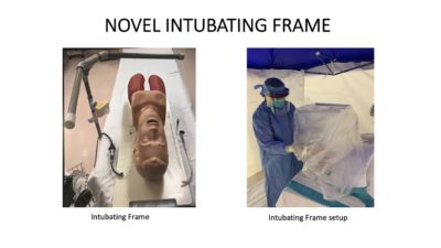 UAMS Emergency Department physicians developed a portable intubating frame to protect health care workers from COVID-19 infection.