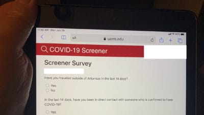 The FCC recently awarded UAMS funding for new purchases of new, digital health technology as well as to reimburse the university for the cost of digital technology like this iPad it already has bought in response to the COVID-19 pandemic.