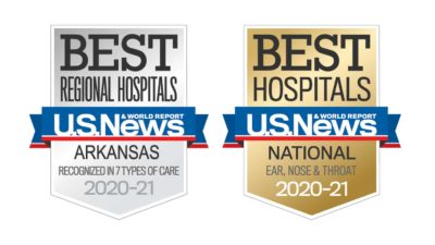 Badges for best hospital and top ENT