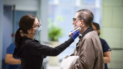 Numerous UAMS employees volunteered to work at the employee and patient screening stations around campus. These screening stations play an important role in keeping employees, students and patients safe during the COVID-19 pandemic.