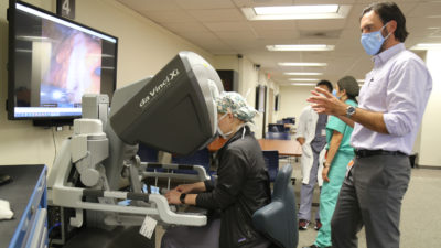 Dr. Mustain with residents
