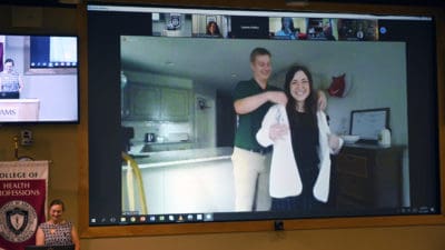 The Department of Physician Assistant Studies held its first virtual white coat ceremony Sept. 17. Students in the Class of 2022 were assisted by friends, family and significant others as they donned their white coats for the first time.