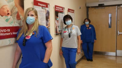 Nurses in hall