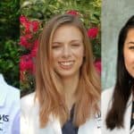 Team members (from left) Ryan Marks, Jacqueline Dodwell and Haodi Ruan competed in the American College of Clinical Pharmacy’s Clinical Pharmacy Challenge.