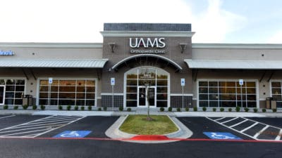 At the UAMS Health Back and Neck Clinic, patients receive team-based care from both a physical therapist and a doctor who specialize in spine and sports injuries. The clinic is located at 10815 Colonel Glenn Road in Little Rock.