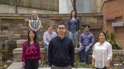 Justin Leung, Ph.D., (front and center with his team), a researcher with the Winthrop P. Rockefeller Cancer Institute, has been awarded a $1.47 million National Cancer Institute grant to study DNA.