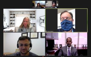 Those participating in the expert faculty panel included (left to right, top to bottom) Karen J. Dickinson, M.D., and Matthew Spond, M.D.; Holly Naramore; C. Lowry Barnes, M.D.; Ahmed Abuabdou, M.D.; and Rawle Seupaul, M.D.