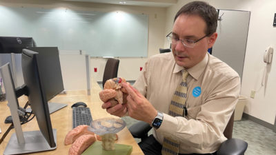 Andrew James, Ph.D., a neuroimaging scientist in UAMS’ Brain Imaging Research Center, seeks to understand how the reward systems of the brain change during recovery from opioid use disorder.