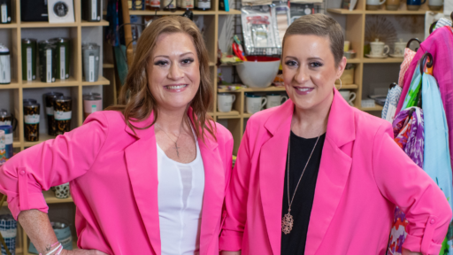 Sisters and UAMS Breast Cancer Patients Amber Vanaman and April Biggs