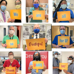 UAMS Medical Center staff gratitude photo grid
