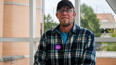 Stein Erik Peterson visits UAMS for a check-up after his surgery.