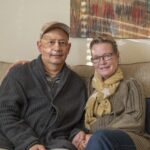 Dave and Lori Puente of Elk Grove, California. Dave Puente is the first myeloma patient in Arkansas to receive new chimeric antigen receptor (CAR) T-cell immunotherapy treatment, which is only available at the UAMS Myeloma Center in the Winthrop P. Rockefeller Cancer Institute.