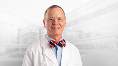 Robert Dixon portrait in white coat