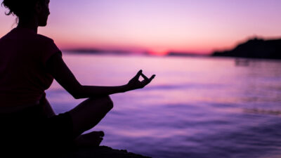 young woman meditating