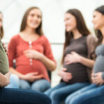 Pregnant women at support group