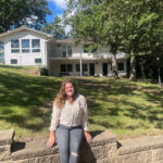 Occupational Therapy doctoral student Brenna Ramirez stops for a photo on the campus of the University of Arkansas in Fayetteville.