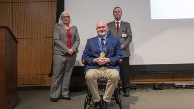 Geoffrey Curran with Cindy Stowe and Cam Patterson