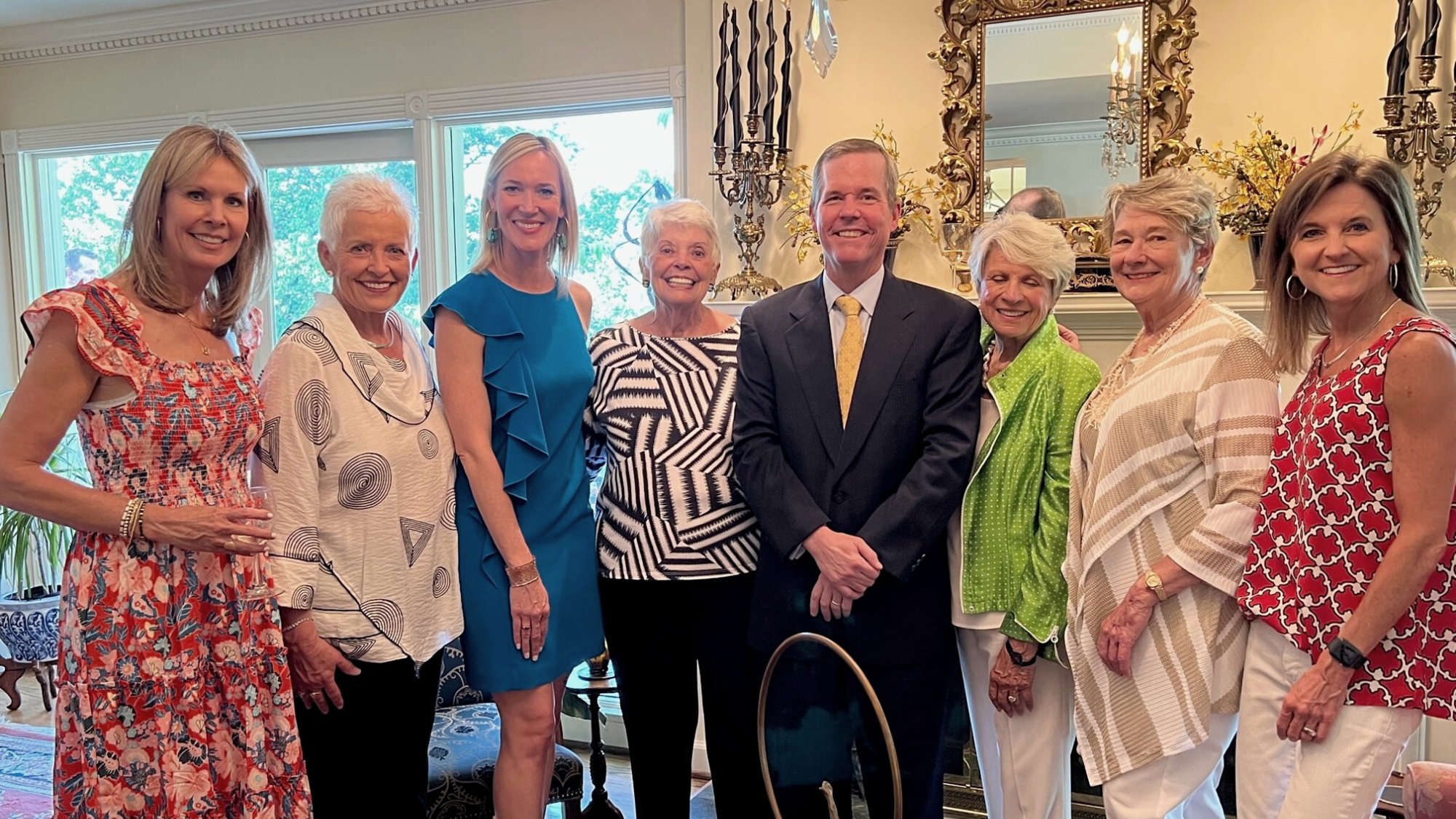 Cancer Institute Auxiliary members with UAMS Chancellor Cam Patterson at an event honoring him as the organization's 2021 honoree.