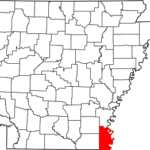 Chicot County on Arkansas map