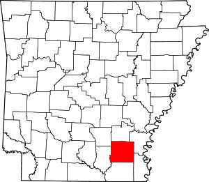 Drew County on Arkansas map