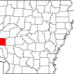 Polk County on Arkansas map