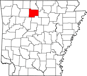 Searcy County on Arkansas map
