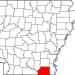 Ashley County on Arkansas map