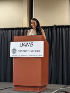 Graduate student Pilar G. Simmons, Ph.D., spoke of the unexpected turns in her own education.