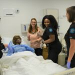 Nursing students and faculty in the new simulation center on the UAMS Northwest Regional Campus
