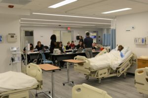 UAMS students and instructors in the new simulation center in Northwest Arkansas