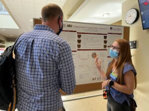 Morganne Browning of Arkansas Tech University discusses the summer project she worked on the the University of Arkansas at Fayetteville.