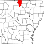 Baxter County on Arkansas Map