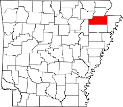 Craighead County on Arkansas Map