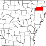 Craighead County on Arkansas Map