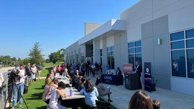 Daniel Dunlap, AmeriCorps South Central deputy regional administrator, announces a VISTA initiative with UAMS to fight food insecurity.