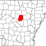 Faulkner County on Arkansas map