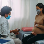 Pregnant woman getting a check-up