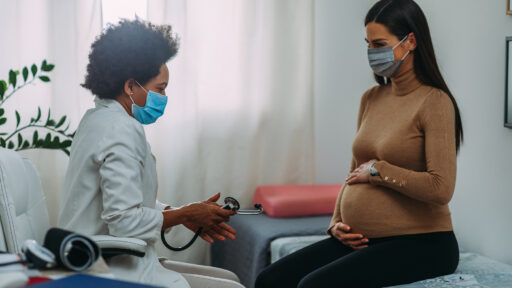Pregnant woman getting a check-up