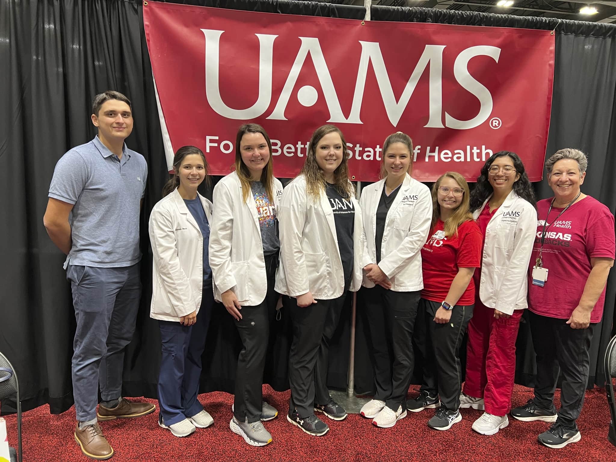 UAMS employees and students volunteered at the Health and Wellness Expo.  UAMS sponsored the event, which was featured by the Arkansas Democrat-Gazette.