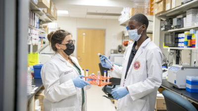 Many of the programs in Health Career U provide students with the opportunity to get hands-on experience in a research lab.