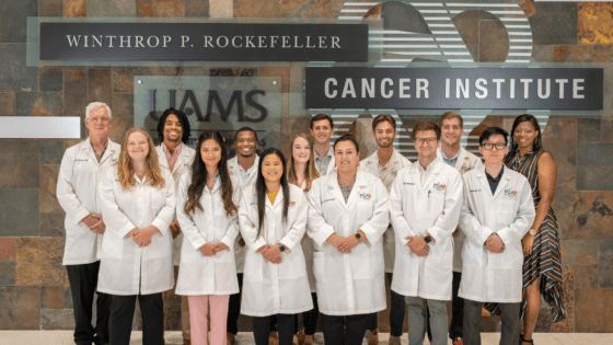 Summer interns at the Winthrop P. Rockefeller Cancer Institute
