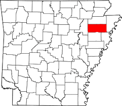 Poinsett County on Arkansas Map