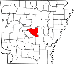 Pulaski County on Arkansas Map