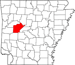 Yell County on Arkansas Map