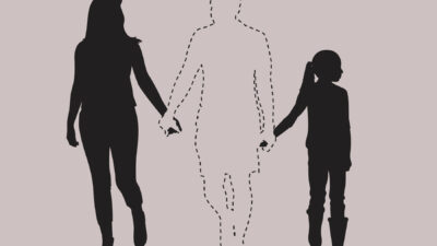 Silhouette of missing family member