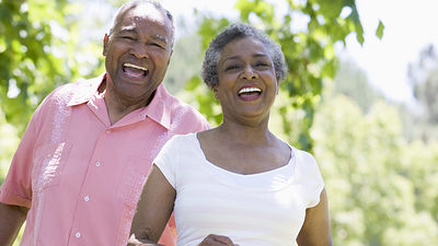 Couple walking in the Walk with Ease program